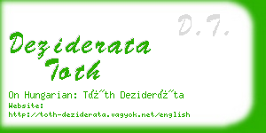 deziderata toth business card